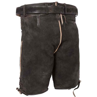 Charcoal Embroidered Lederhosen
