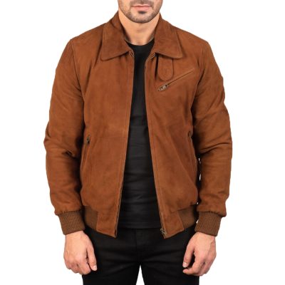 Charcoal Mocha Brown Suede Jacket