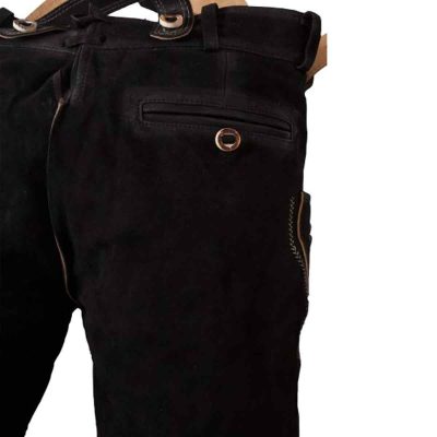 Bavarian Bundhosen Justin in black with straps