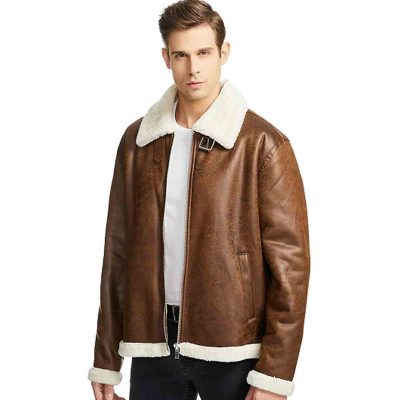 Affordable Best Brown Fur Leather Jacket's for sale