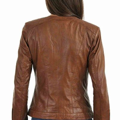 Brown Leather Jacket for Women's in Unique Styles