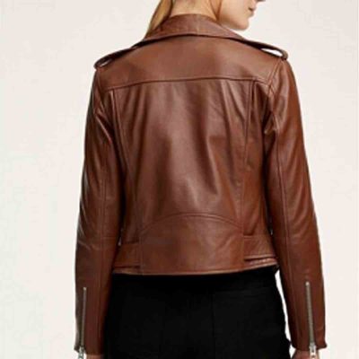Brown Leather Women's Jacket Collection for sale