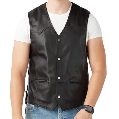 Erogenous Leather Vest Men's