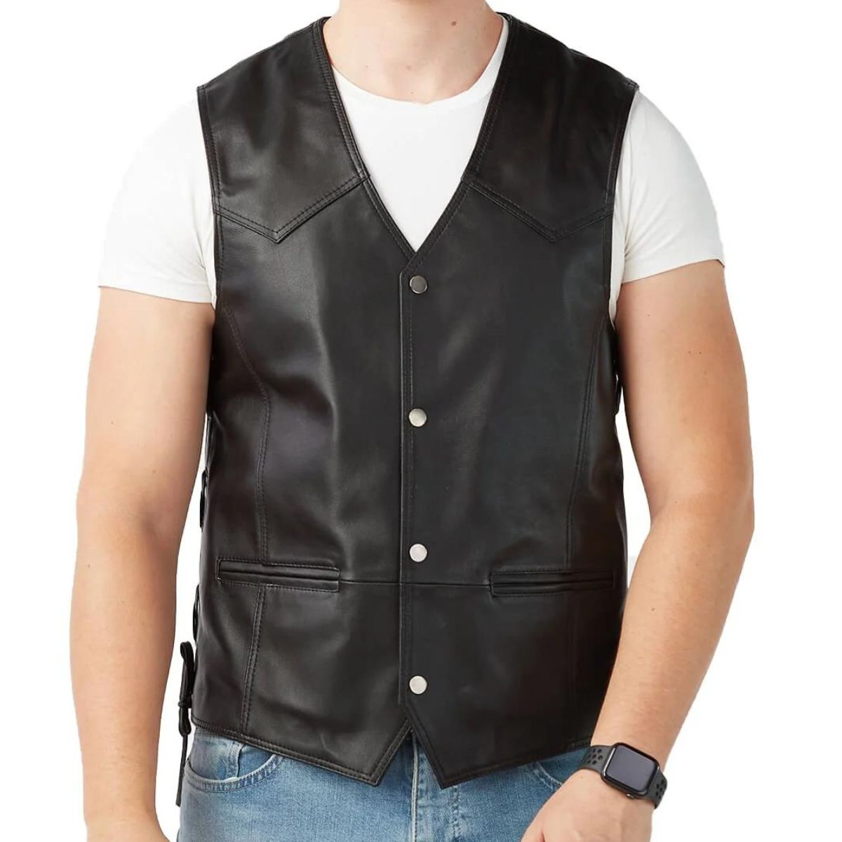 Erogenous Leather Vest Men's