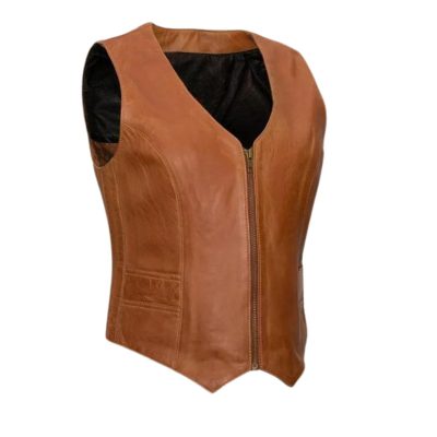 Horse Riding Brown Leather Vest