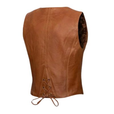 Horse Riding Brown Leather Vest
