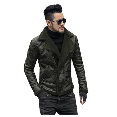 leather camouflage jacket