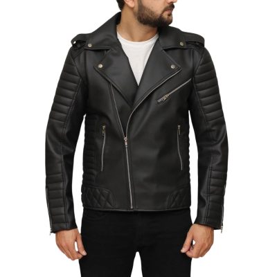 leather jacket bomber black
