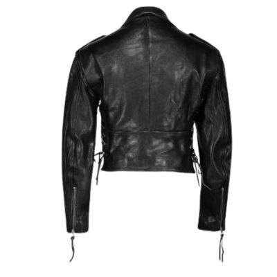 leather racer jacket black