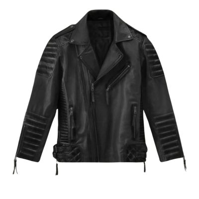 mens real leather biker jacket