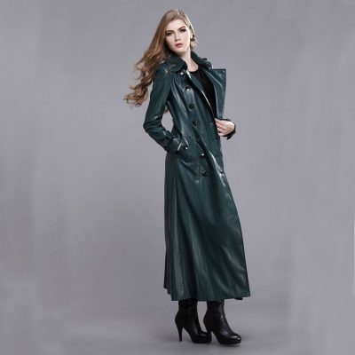 Mysterious Allurement Womens Leather Coat