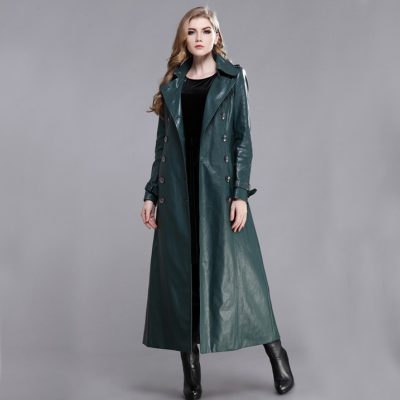 Mysterious Allurement Womens Leather Coat