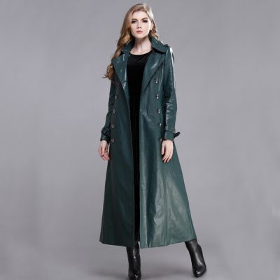 Mysterious Allurement Womens Leather Coat