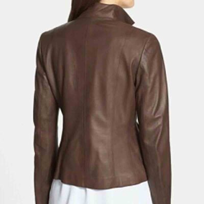 Slim Fit Leather Jacket For Women's