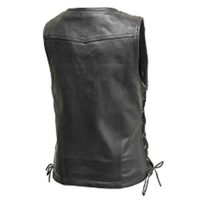 Stylish Black Leather Vest for Women