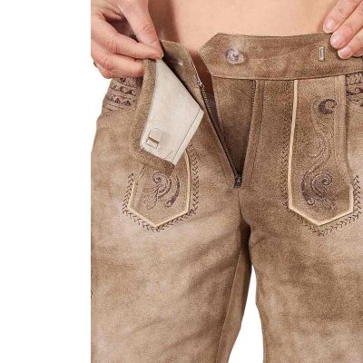 Women Lederhosen Naba in whiskey Brown