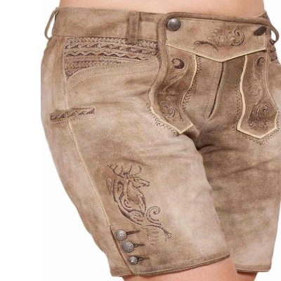 Women Lederhosen Naba in whiskey Brown