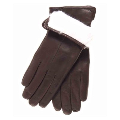 Luxe Fur-Lined Leather Gloves 