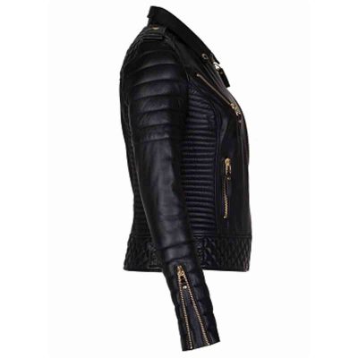 Women's Genuine Black Leather Jacket