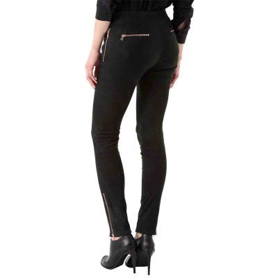 Women's Suede Pants Black