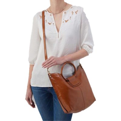 Audrey Leather Crossbody Tote Bag
