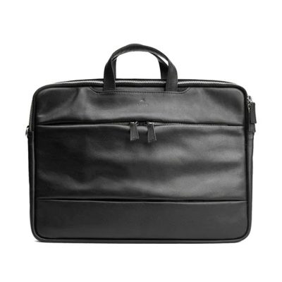 Black Natural Milled Sleek Laptop Bag