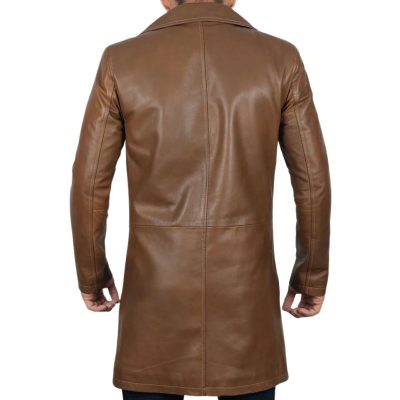 Brown Leather Coat For Men