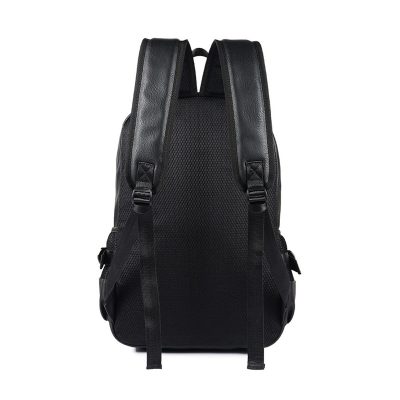 Classic Black Leather Bookbag