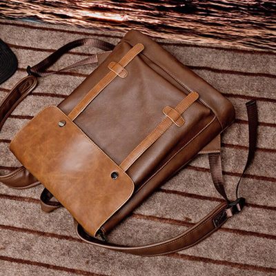 College Wind Vintage Leather Backpack
