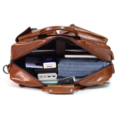 Convertible Leather Laptop Backpack