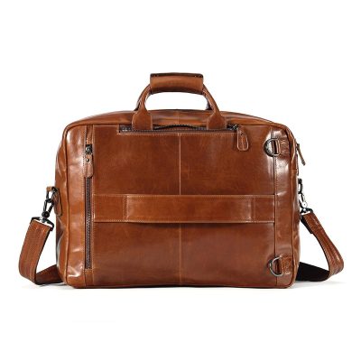 Convertible Leather Laptop Backpack