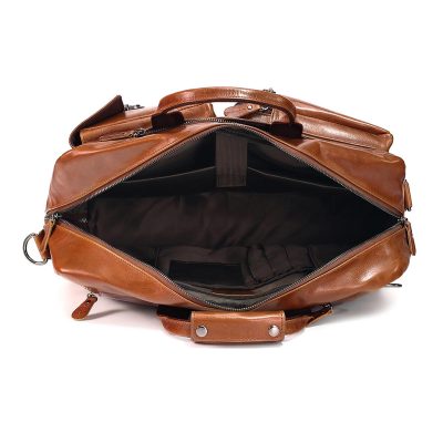 Convertible Leather Laptop Backpack