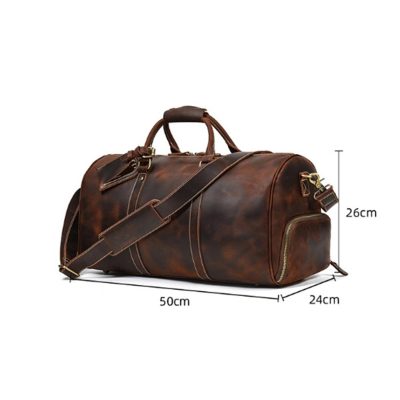 Crazy Horse Leather Duffel Bag