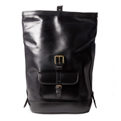 Delano Leather Roll Top Backpack