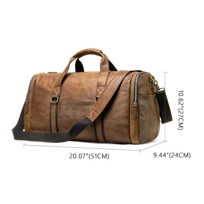 Doran Leather Travel Duffel Bag