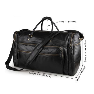 Genuine Leather Overnight Bag