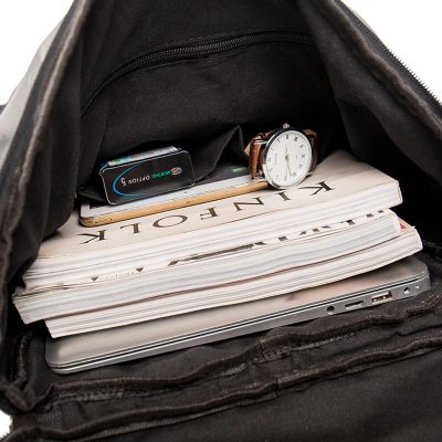 K pop Black Retro Leather Backpack