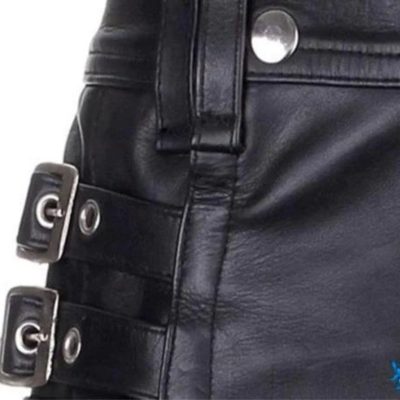 Leather Kilt With Twin Cargo Pockets