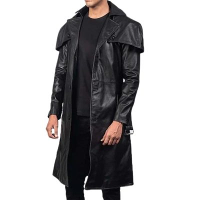 Leather Long Coat For Men