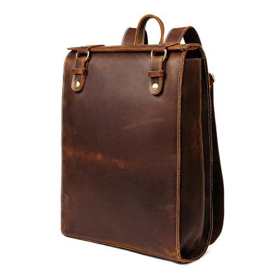 Lenardo Brown Leather Backpack