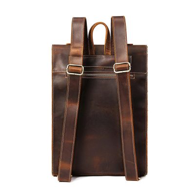 Lenardo Brown Leather Backpack