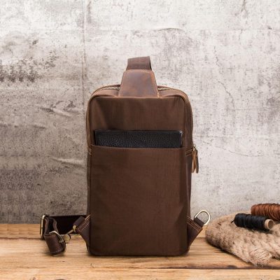 Mario Leather Chest Bag Multi Functional For Sale