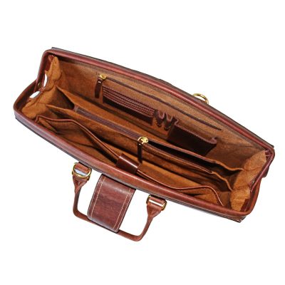 Personalized Men's Leather Satchel