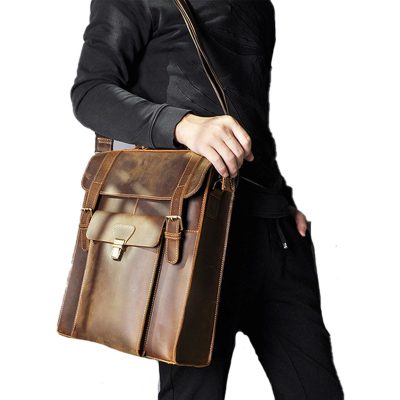 Rainer Portrait Leather Satchel Backpack