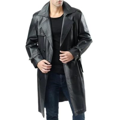 Styles Of Black Leather Winter Coat