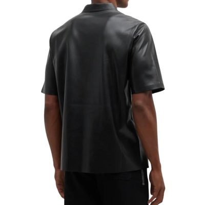 Bold Edge Mens Leather Shirt