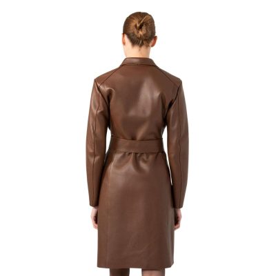 Brown Leather Coat For Women