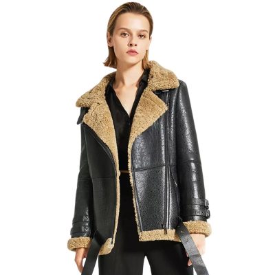 Fur Leather Jacket For Women