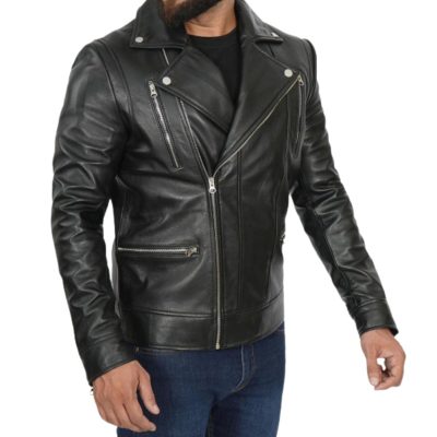 Black Leather Biker Jacket