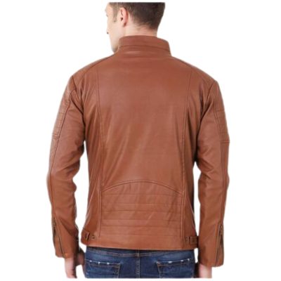 brown faux leather jacket